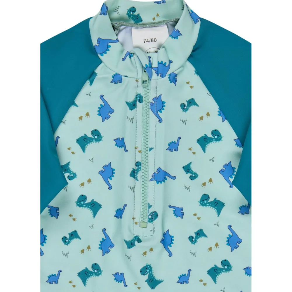 Sterntaler - Kid's Badeshirt Langarm Dino - Lycra Eisgrün Outlet