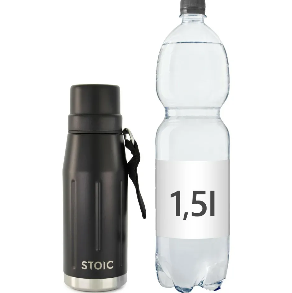 Stoic Trinkflaschen|Trekkingausrüstung-- HeladagenSt. Thermo Bottle Outdoor - Isolierflasche Black