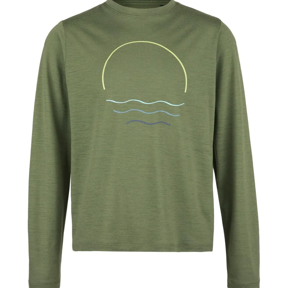 Stoic - Kid's Merino155 LaholmSt. Print L/S - Merinoshirt Best