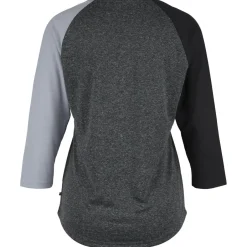 Stoic Alltagsbekleidung|Fahrradbekleidung-- Women's Hemp15 LofsdalenSt. 3/4 - Funktionsshirt Black Melange Multi