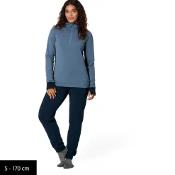 Stoic Trekkingbekleidung|Alltagsbekleidung-- Women's MerinoFleece260 FlenSt. Half Zip with Hood - Merinohoodie