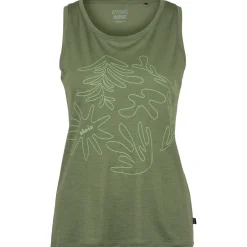 Stoic - Women's Merino155 LaholmSt. Print Tank Flowers - Merinoshirt