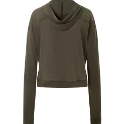 super.natural Yogabekleidung|Fitnessbekleidung-- Women's Asana Crossed Back - Hoodie Black Ink