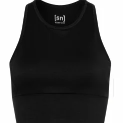 super.natural Yogabekleidung|Fitnessbekleidung-- Women's Liquid Flow Top - Sport-BH Jet Black