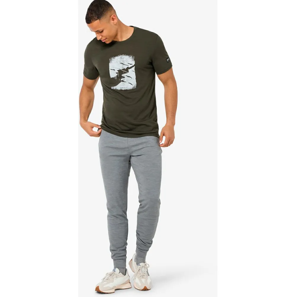 super.natural - Crevasse Tee - Merinoshirt Black Ink / Various Sale