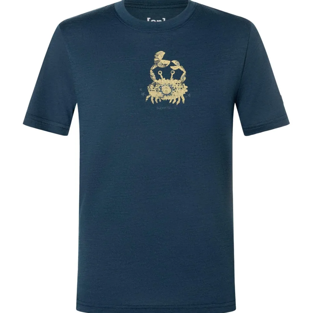 super.natural - Kid's Crab Tee - Merinoshirt Blueberry / Various Clearance