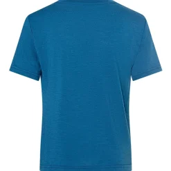super.natural Alltagsbekleidung|Wanderbekleidung-- Kid's Scrambler Tee - Merinoshirt Ocean Blue / Feather Grey