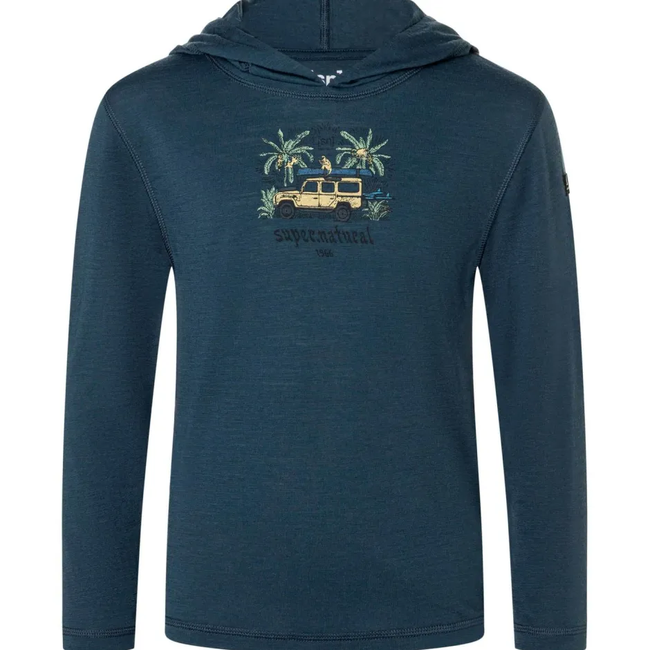 super.natural Alltagsbekleidung|Pullover & Hoodies-- Kid's Tropicar Light Hoodie - Hoodie Blueberry / Various