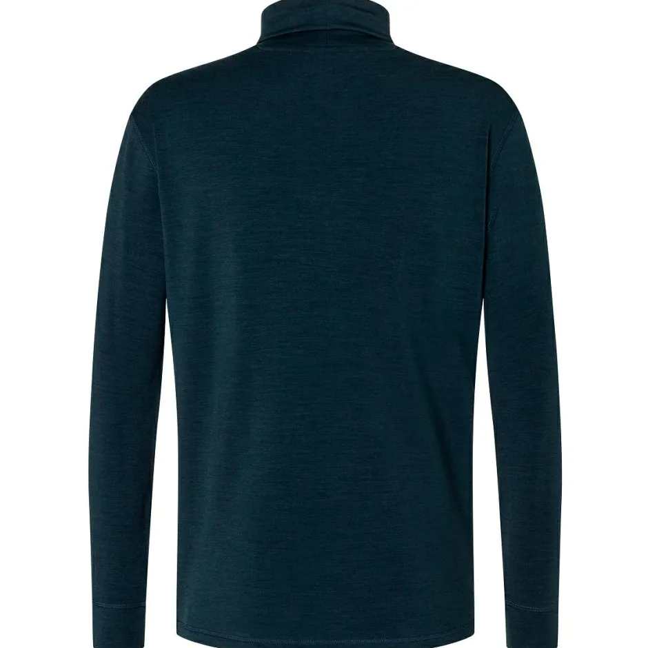 super.natural Skibekleidung|Skipullover-- Kryssede Ski Roll Neck - Pullover Blueberry / Fresh White / High Risk Red