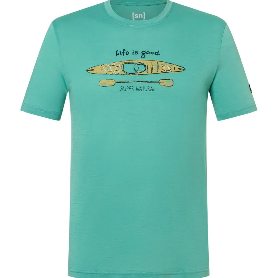 super.natural Wanderbekleidung|Merinounterwäsche-- River Pleasure Tee - Merinoshirt