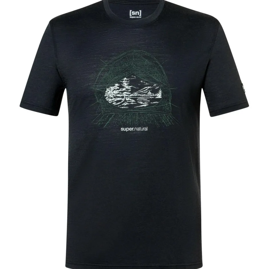 super.natural Wanderbekleidung|Merinounterwäsche-- Tent View Tee - Merinoshirt