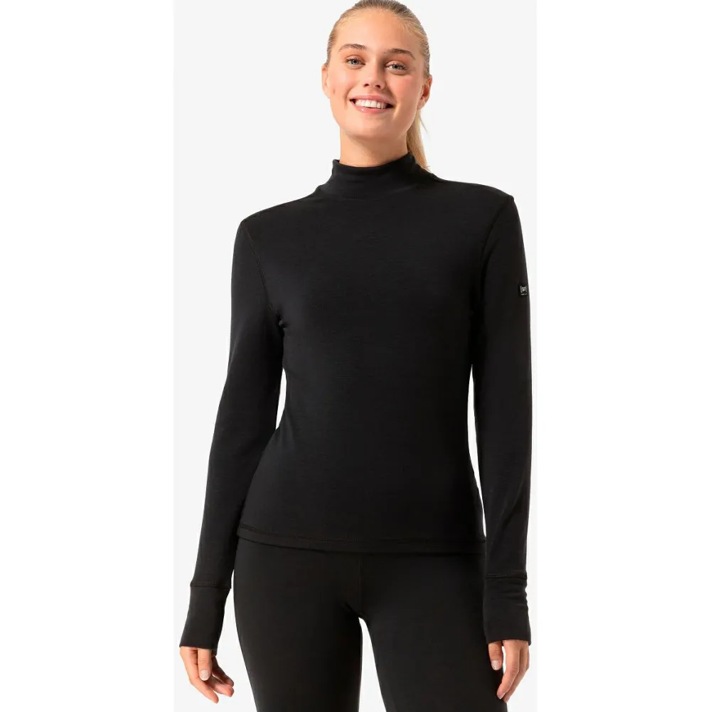 super.natural - Women's B Hot Turtleneck - Longsleeve Jet Black Hot