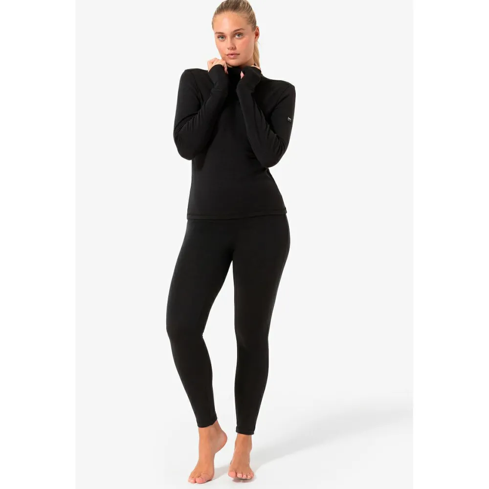 super.natural - Women's B Hot Turtleneck - Longsleeve Jet Black Hot