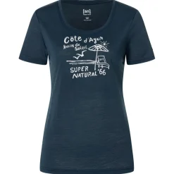 super.natural Alltagsbekleidung|Shirts, Hemden & Longsleeves-- Women's Cote D'Azur Tee - Merinoshirt