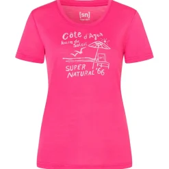 super.natural Alltagsbekleidung|Shirts, Hemden & Longsleeves-- Women's Cote D'Azur Tee - Merinoshirt