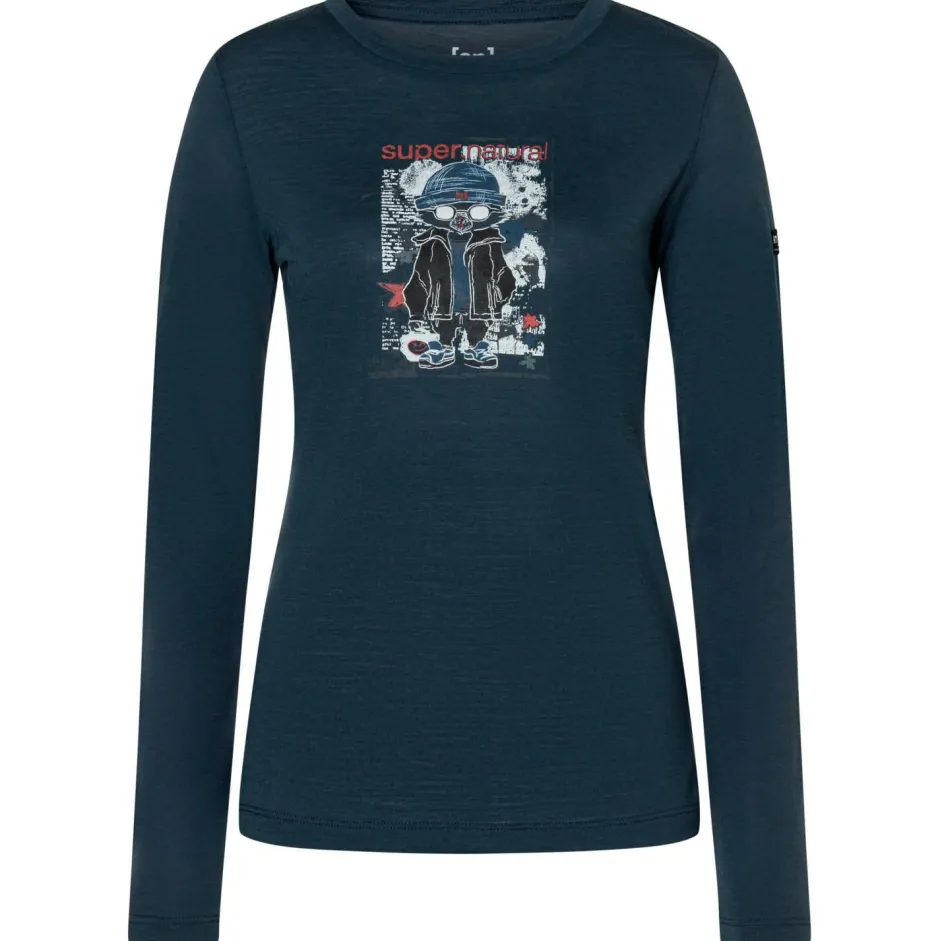 super.natural Wanderbekleidung|Shirts, Hemden & Longsleeves-- Women's Crazy Mouse L/S - Merinoshirt