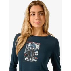 super.natural Wanderbekleidung|Shirts, Hemden & Longsleeves-- Women's Crazy Mouse L/S - Merinoshirt