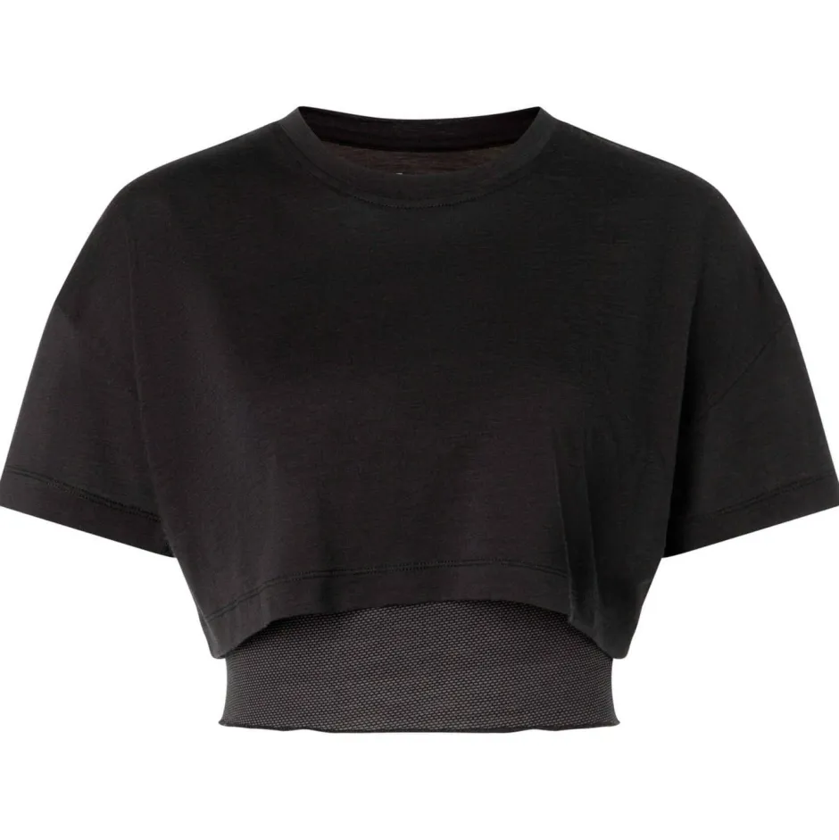 super.natural Alltagsbekleidung|Shirts, Hemden & Longsleeves-- Women's Crop Tee - Merinoshirt
