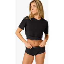super.natural Alltagsbekleidung|Shirts, Hemden & Longsleeves-- Women's Crop Tee - Merinoshirt