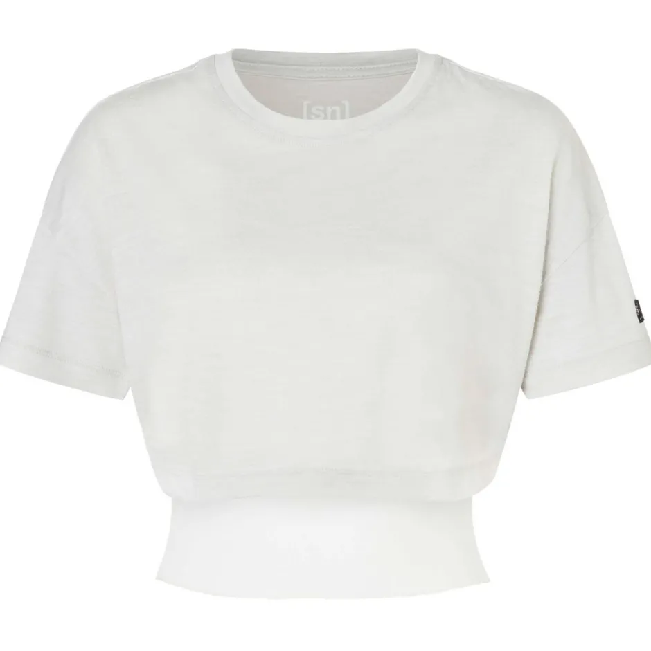 super.natural Alltagsbekleidung|Shirts, Hemden & Longsleeves-- Women's Crop Tee - Merinoshirt