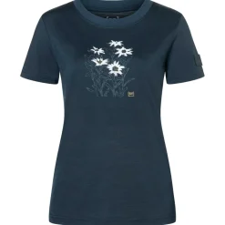 super.natural Wanderbekleidung|T-Shirts-- Women's Edelweiss Bio Jersey Tee - Merinoshirt