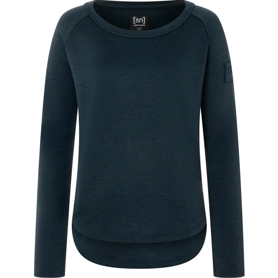 super.natural Alltagsbekleidung|Shirts, Hemden & Longsleeves-- Women's Everyday Bio Crew - Merinopullover Blueberry