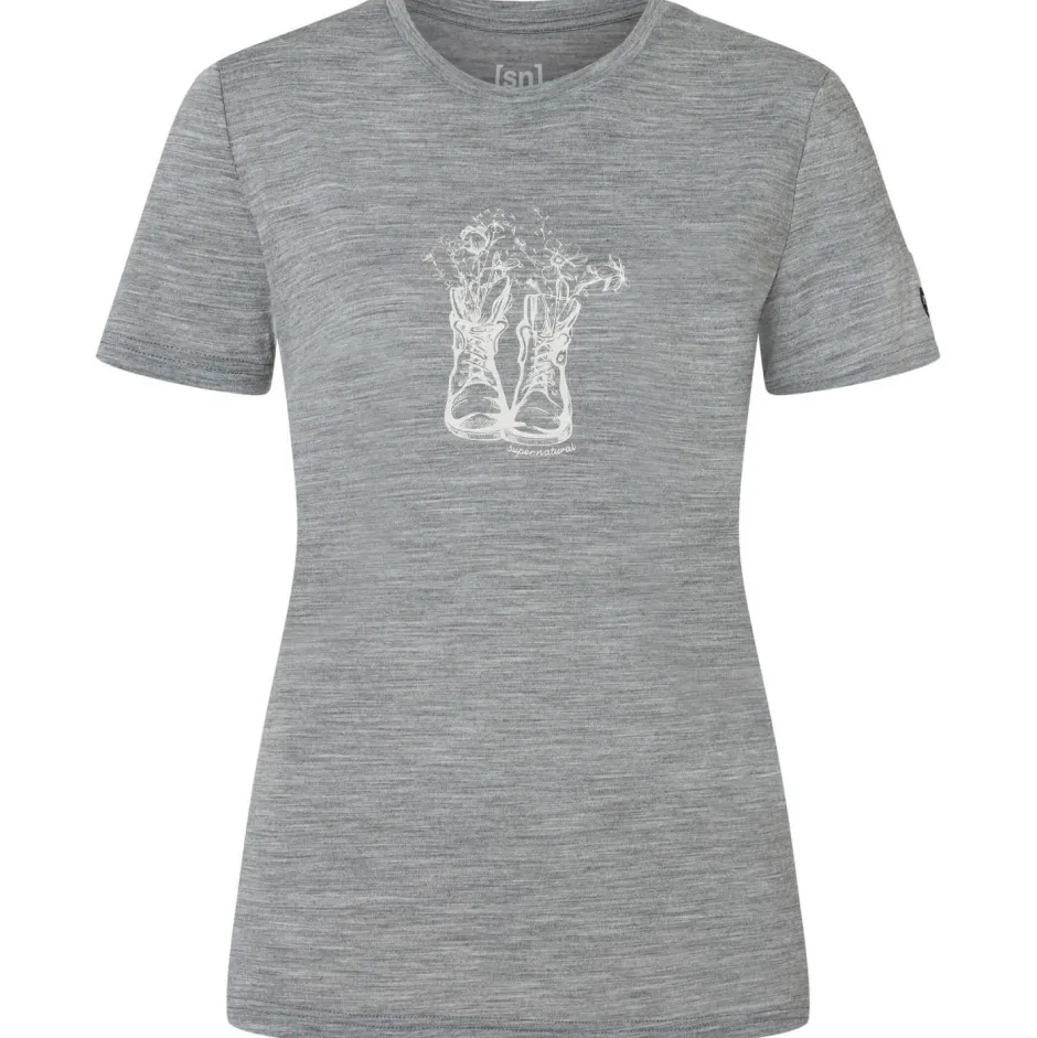 super.natural - Woen' Fower Boot Tee - erinohirt