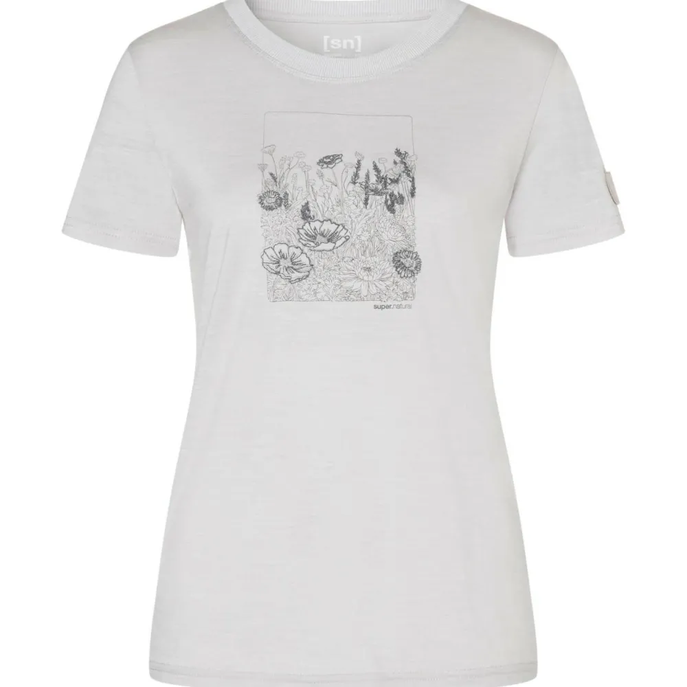 super.natural - Women's Flower Field Bio Jersey Tee - Merinoshirt Outlet