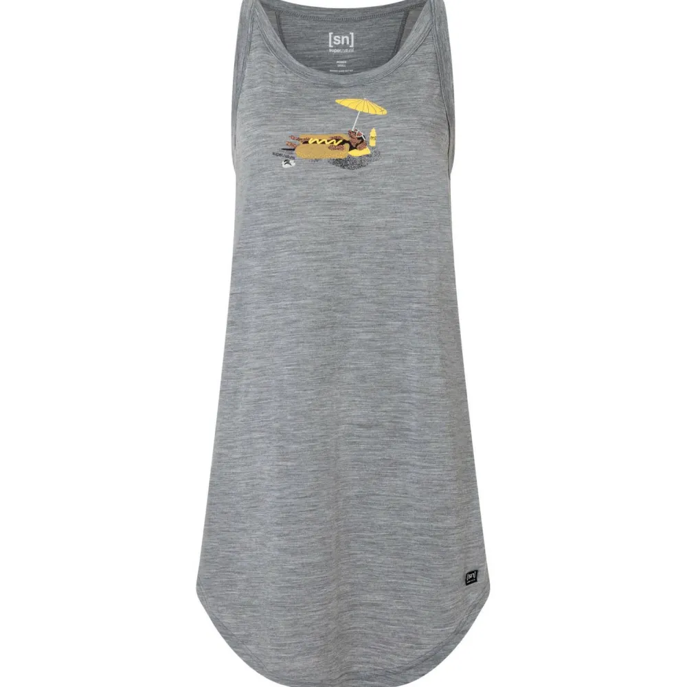 super.natural - Women's Hot Dog Dress - Kleid Cashmere Grey Melange / Various