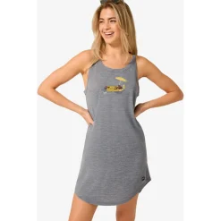 super.natural - Women's Hot Dog Dress - Kleid Cashmere Grey Melange / Various