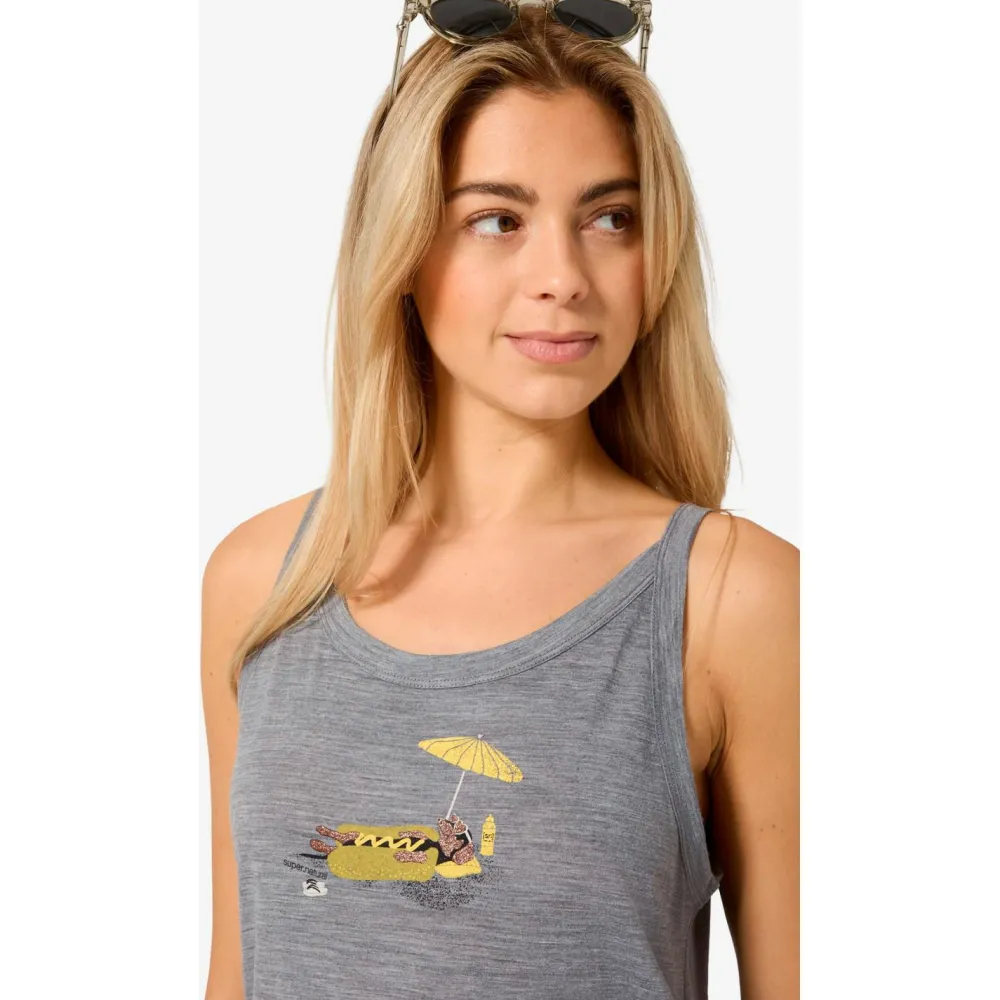 super.natural - Women's Hot Dog Dress - Kleid Cashmere Grey Melange / Various