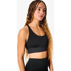 super.natural Wanderbekleidung|Merinounterwäsche-- Women's Lux Super Top - Sport-BH Jet Black