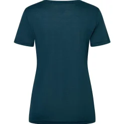 super.natural Alltagsbekleidung|Wanderbekleidung-- Women's Ornament Tee - Merinoshirt Cashmere Grey Melange / Leaf Melange / White Stone
