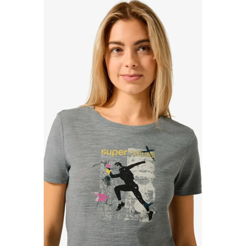 super.natural - Women's Running Art Tee - Merinoshirt Hot