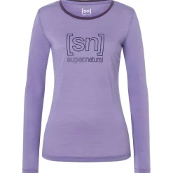 super.natural Trekkingbekleidung|Wanderbekleidung-- Women's The Essential Logo L/S - Longsleeve