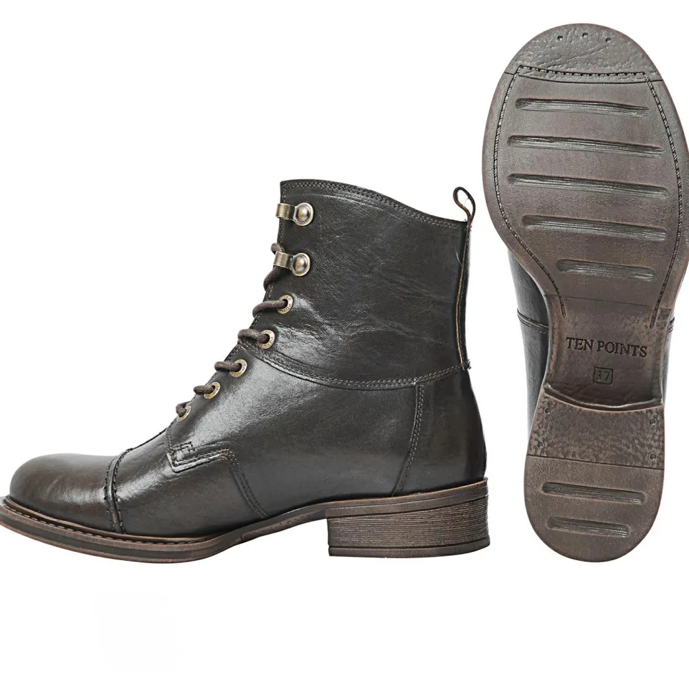 Ten Points - Women's Pandora Lace Boots Tanned Leather - Freizeitstiefel New