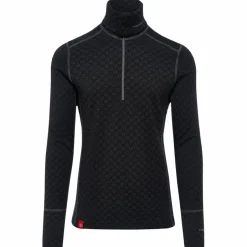 Thermowave Trekkingbekleidung|Merinounterwäsche-- Merino Xtreme L/S Shirt 1/2 Zip Turtle Neck - Merinounterwäsche Black / Dark Grey Melange