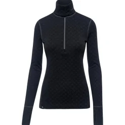 Thermowave - Women's Merino Xtreme L/S 1/2 Zip Turtleneck - Merinounterwäsche Black / Dark Grey Melange Online