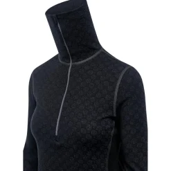 Thermowave - Women's Merino Xtreme L/S 1/2 Zip Turtleneck - Merinounterwäsche Black / Dark Grey Melange Online