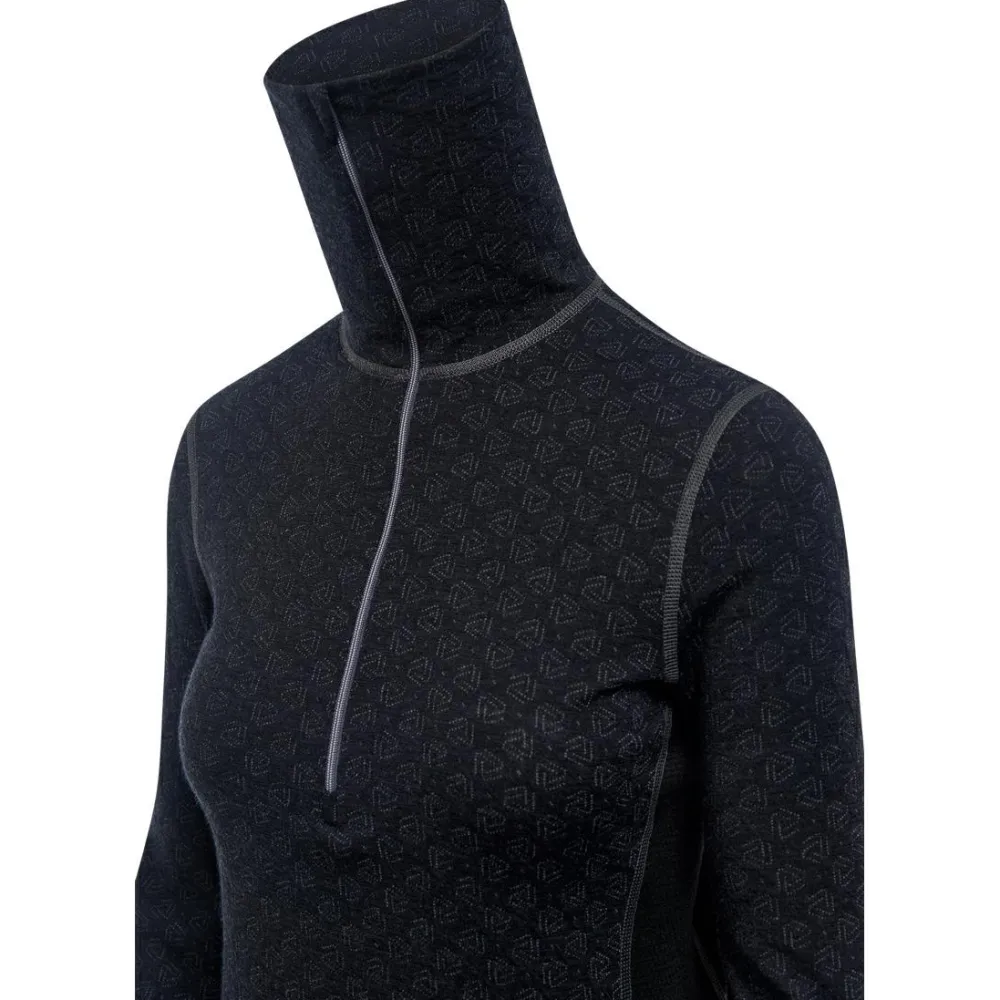 Thermowave - Women's Merino Xtreme L/S 1/2 Zip Turtleneck - Merinounterwäsche Black / Dark Grey Melange Online