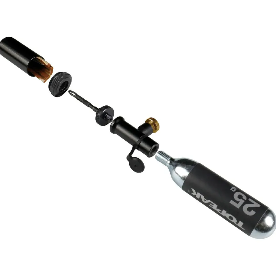 Topeak Fahrradzubehör|Fahrradwerkzeuge-- Tubi Master X mit 25g CO2-Kartusche - CO2-Pumpe
