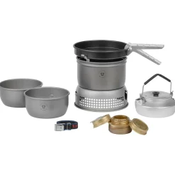 Trangia Trekkingausrüstung|Outdoor-Küche-- 27-4 HA Sturmkocher w. Non-Stick Pfanne - Spirituskocher Silver