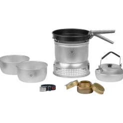 Trangia Trekkingausrüstung|Outdoor-Küche-- 27-4 UL Sturmkocher w. Non-Stick Pfanne - Spirituskocher Silver