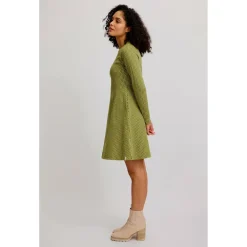 Tranquillo - Women's Gestricktes Swing-Kleid im Retro-Look - Kleid Seaweed Clearance