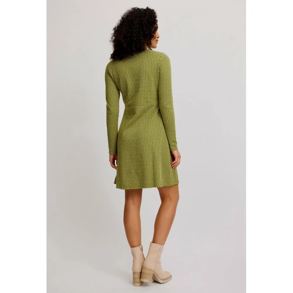 Tranquillo - Women's Gestricktes Swing-Kleid im Retro-Look - Kleid Seaweed Clearance