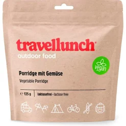 Travellunch Trekkingausrüstung|Outdoor Lebensmittel-- Porridge mit Gemüse laktosefrei & vegan