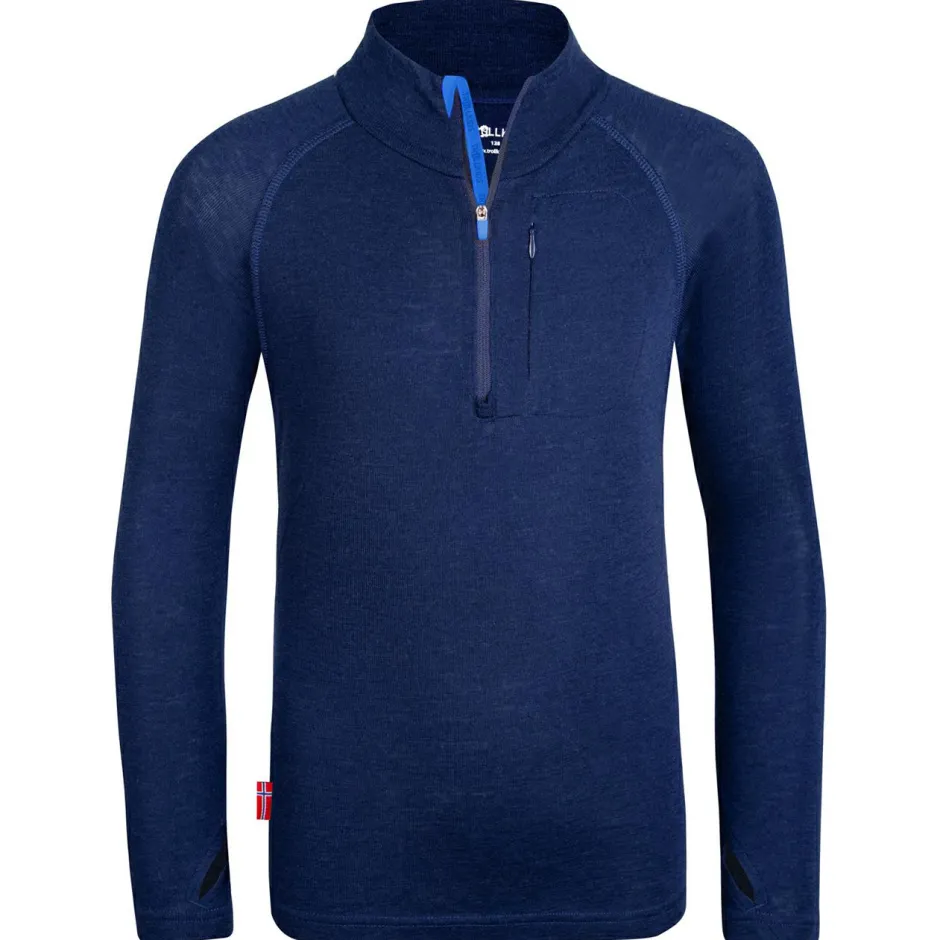 Trollkids Skibekleidung|Merinounterwäsche-- Kid's Lofoten Half Zip - Merinoshirt
