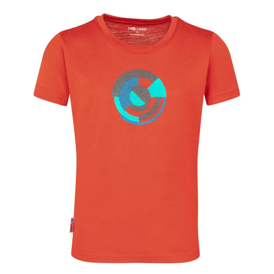 Trollkids Wanderbekleidung|T-Shirts-- Kid's Sandefjord T-Shirt XT-Shirt - Merinoshirt