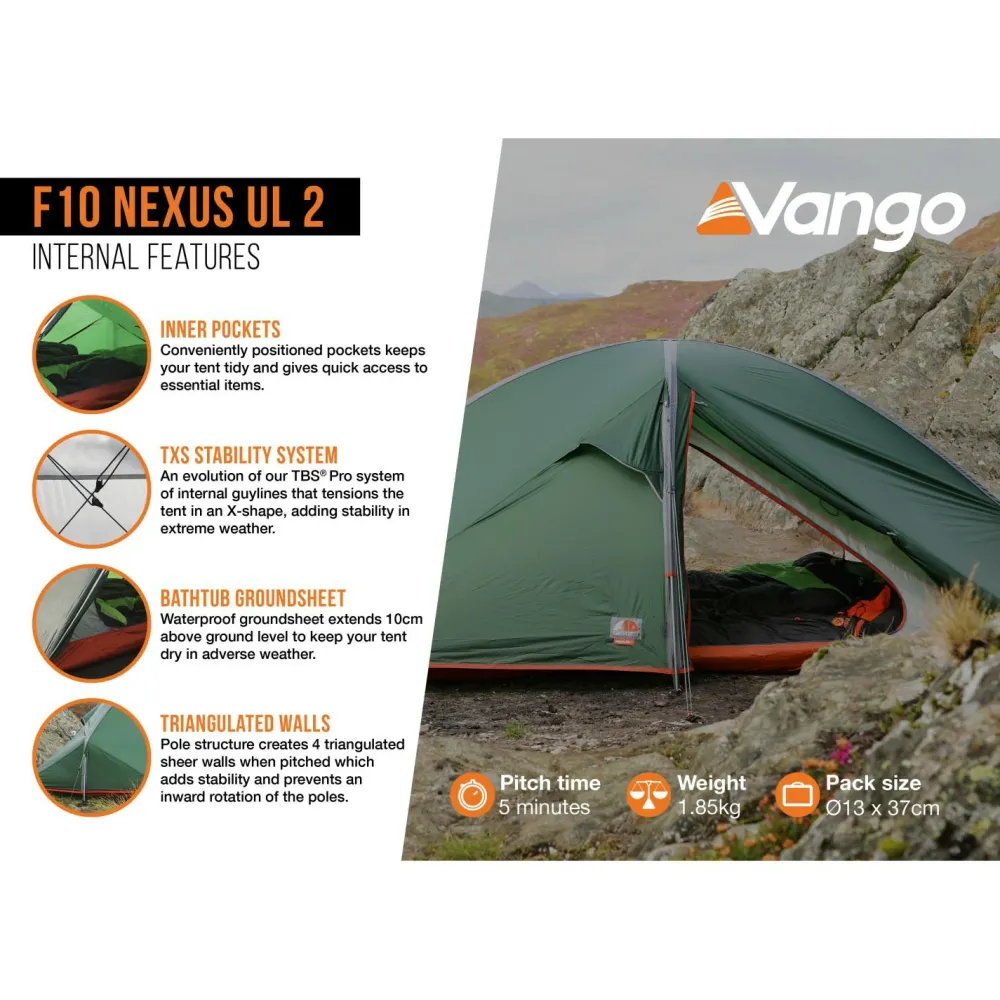 - F10 Nexus UL 2 - 2-Personen Zelt < Vango Online