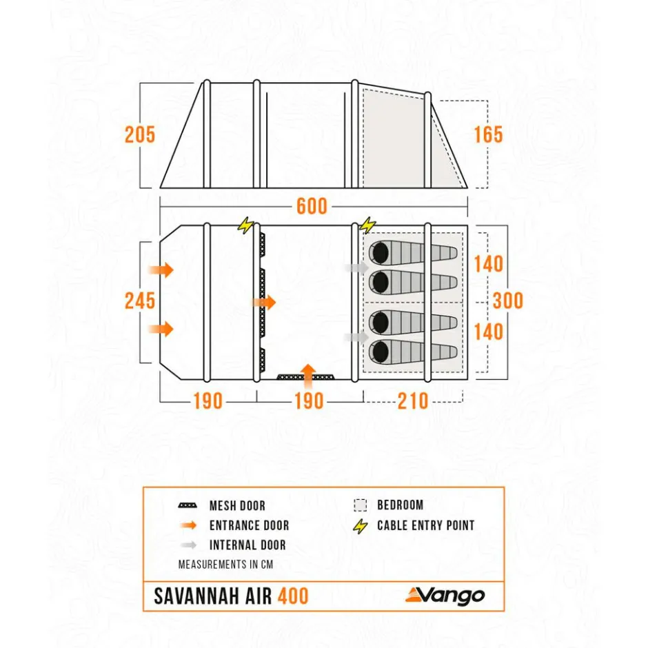 Vango - Savannah Air 400 Package - 4-Personen Zelt